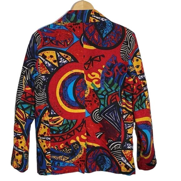 Colorful 80s Retro Artsy Unisex Blazer - Picture 6 of 8